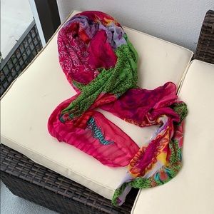 DESIGUAL WRAP SCARF💖💜❤️💚🧡